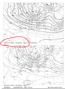 300hpa天気図上